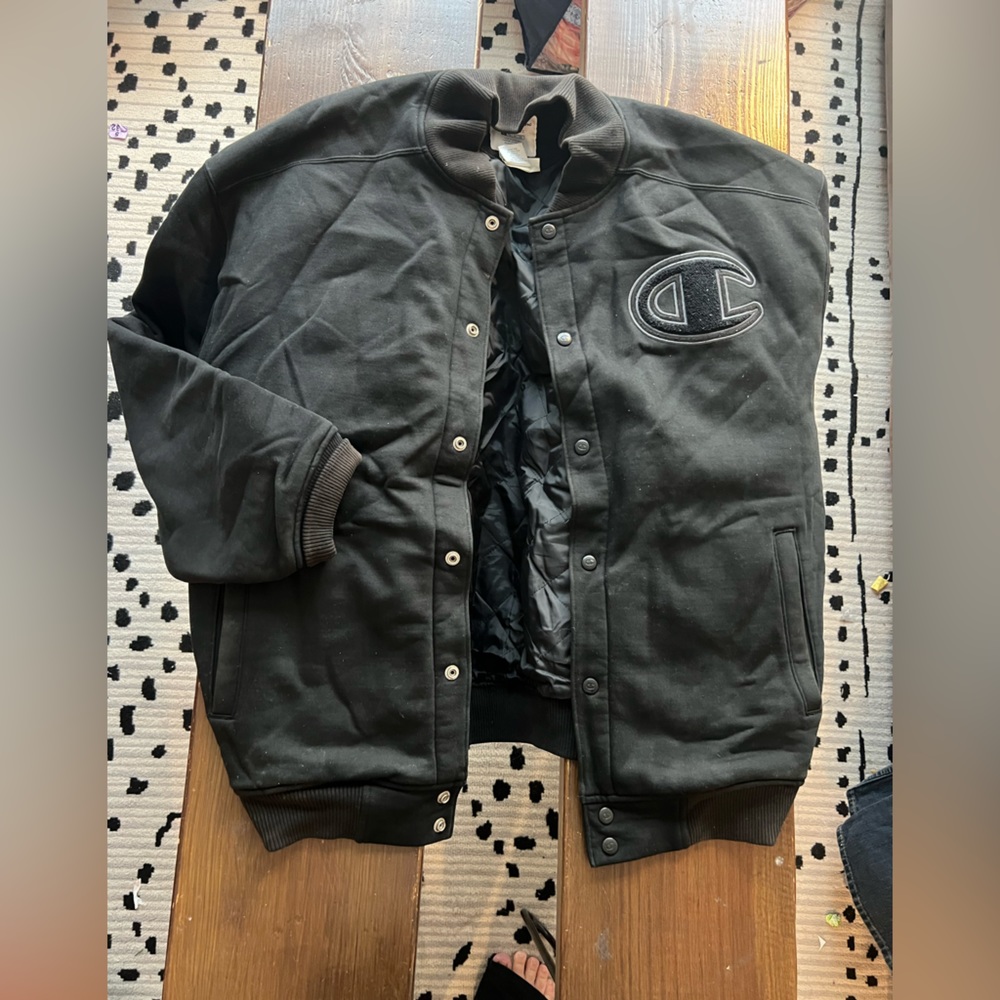Champion black football jacket